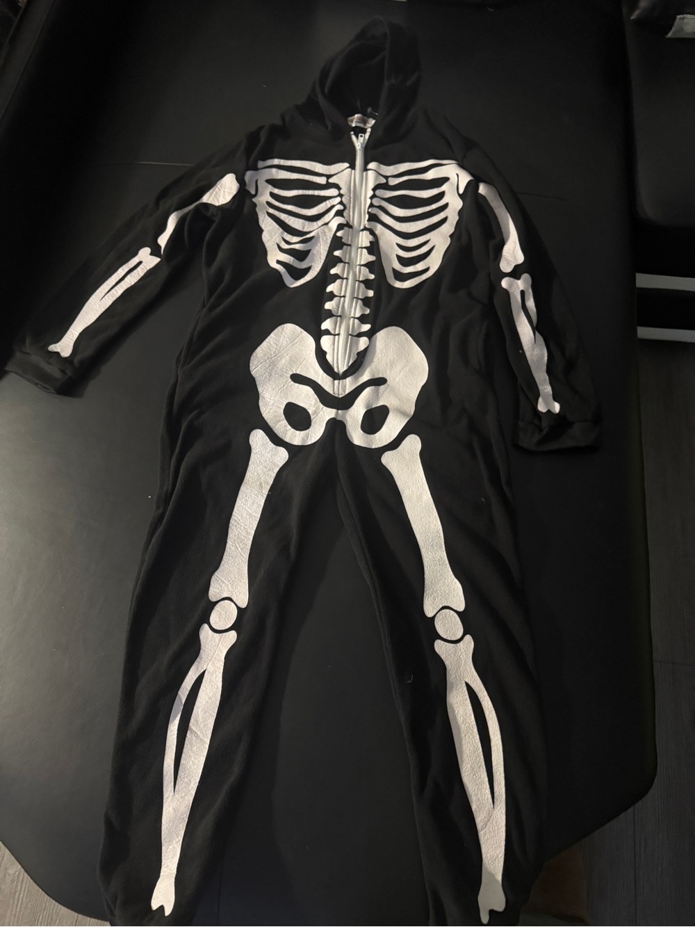 NWT Spooktacular Creations Halloween Skeleton Costume onesie– Child Large